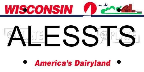 ALESSTS Wisconsin License Plate