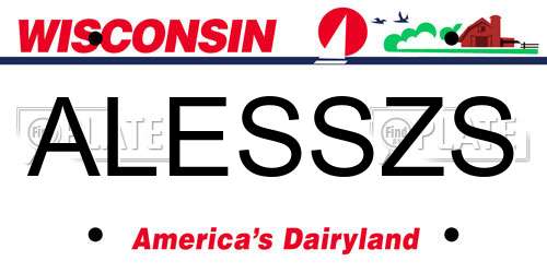 ALESSZS Wisconsin License Plate