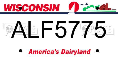 ALF5775 Wisconsin License Plate