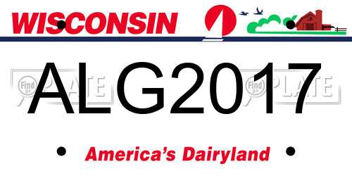 ALG2017 Wisconsin License Plate