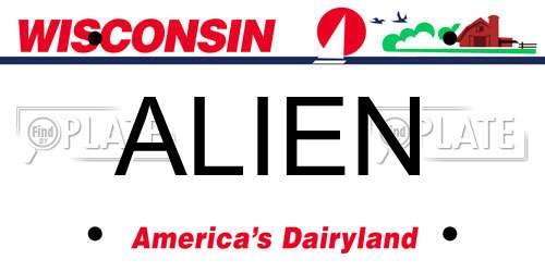 ALIEN Wisconsin License Plate