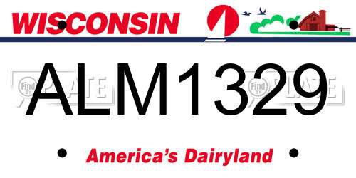 ALM1329 Wisconsin License Plate