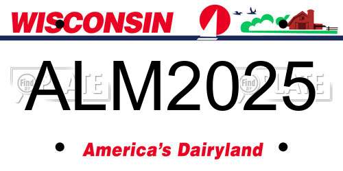 ALM2025 Wisconsin License Plate