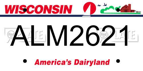 ALM2621 Wisconsin License Plate