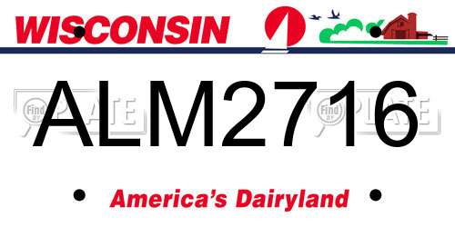 ALM2716 Wisconsin License Plate