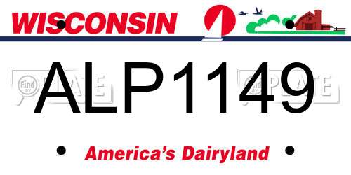 ALP1149 Wisconsin License Plate