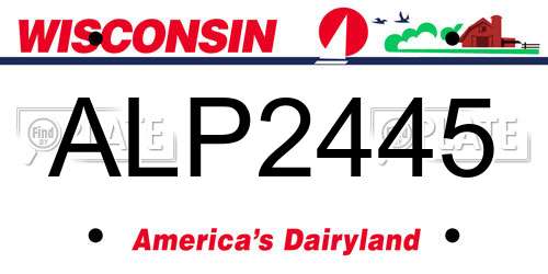 ALP2445 Wisconsin License Plate