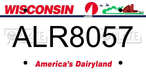 ALR8057 Wisconsin License Plate