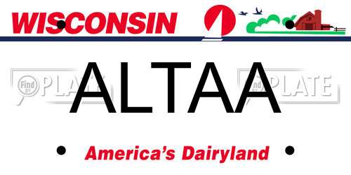 ALTAA Wisconsin License Plate