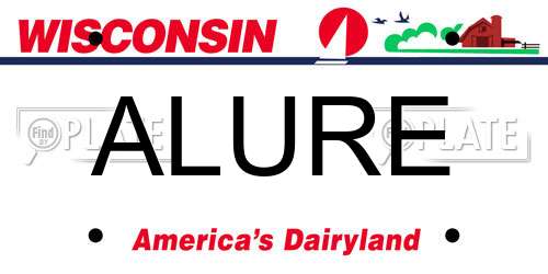 ALURE Wisconsin License Plate