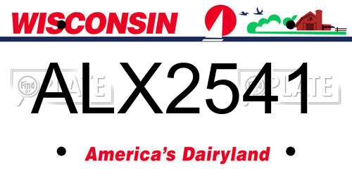 ALX2541 Wisconsin License Plate