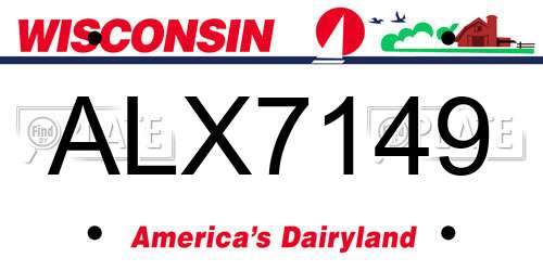 ALX7149 Wisconsin License Plate