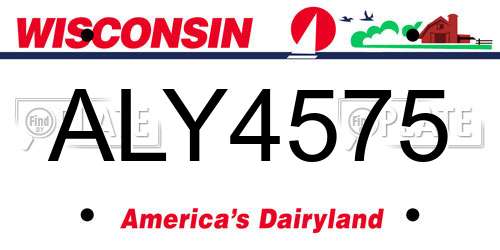 ALY4575 Wisconsin License Plate