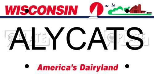 ALYCATS Wisconsin License Plate