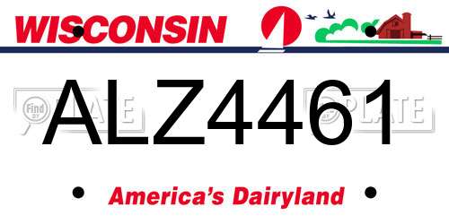 ALZ4461 Wisconsin License Plate