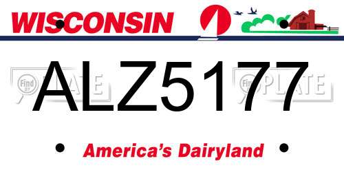 ALZ5177 Wisconsin License Plate
