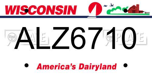 ALZ6710 Wisconsin License Plate