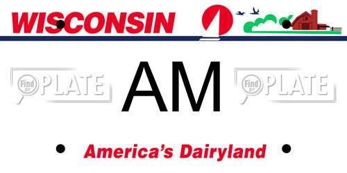AM Wisconsin License Plate