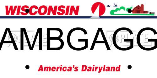 AMBGAGG Wisconsin License Plate
