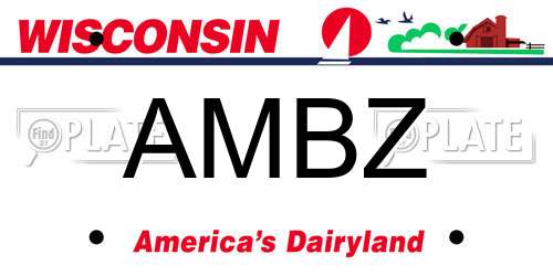AMBZ Wisconsin License Plate