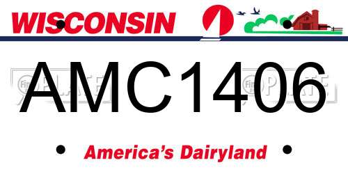 AMC1406 Wisconsin License Plate