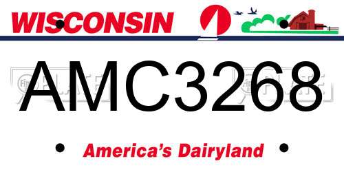 AMC3268 Wisconsin License Plate