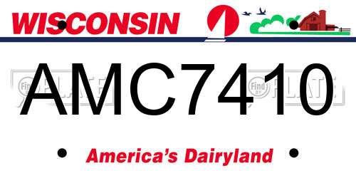 AMC7410 Wisconsin License Plate