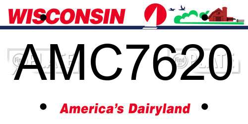 AMC7620 Wisconsin License Plate