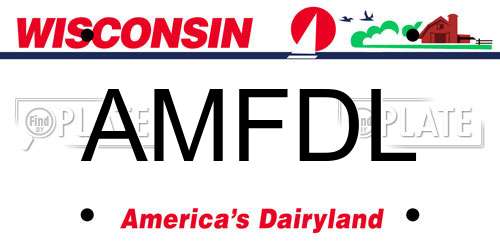 AMFDL Wisconsin License Plate