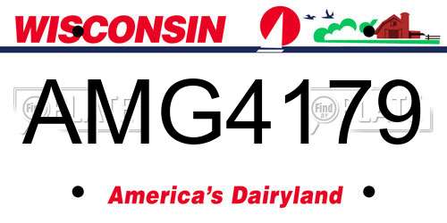 AMG4179 Wisconsin License Plate