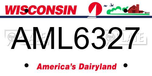 AML6327 Wisconsin License Plate