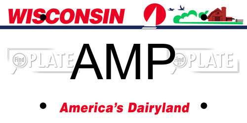 AMP Wisconsin License Plate