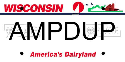 AMPDUP Wisconsin License Plate