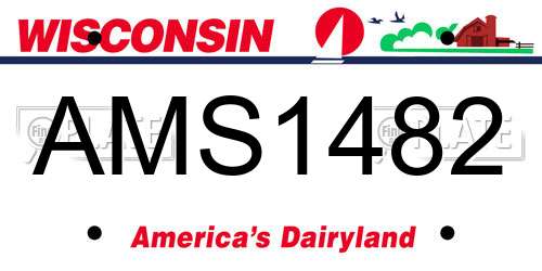 AMS1482 Wisconsin License Plate