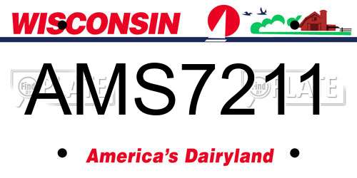 AMS7211 Wisconsin License Plate