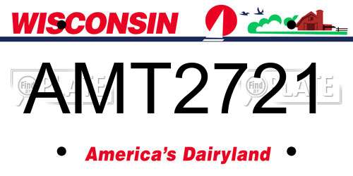 AMT2721 Wisconsin License Plate