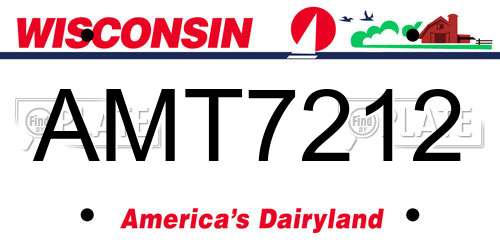 AMT7212 Wisconsin License Plate