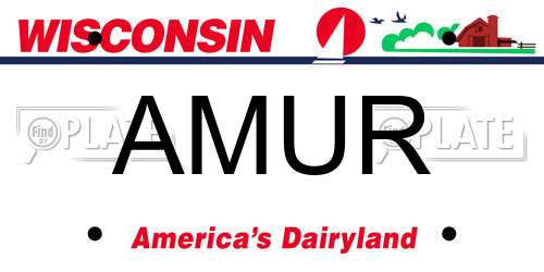 AMUR Wisconsin License Plate
