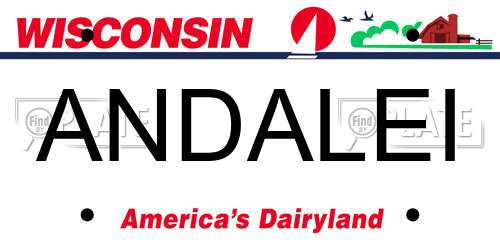 ANDALEI Wisconsin License Plate