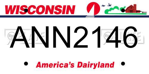 ANN2146 Wisconsin License Plate