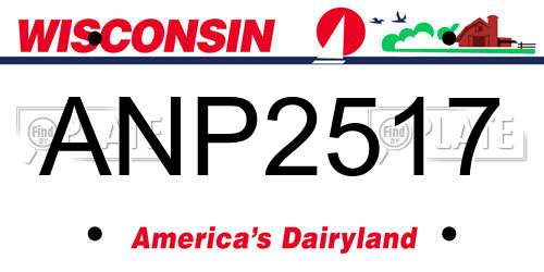 ANP2517 Wisconsin License Plate