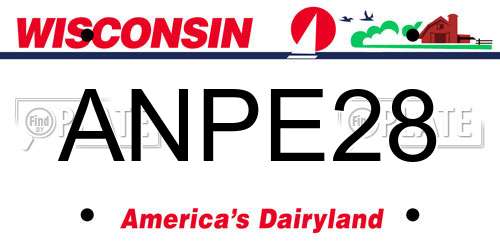 ANPE28 Wisconsin License Plate