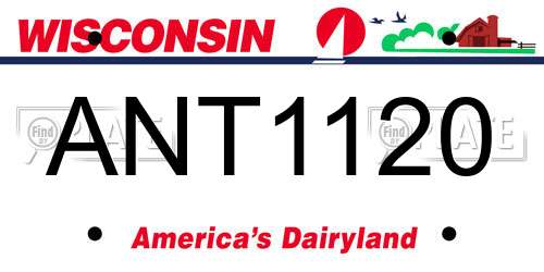ANT1120 Wisconsin License Plate
