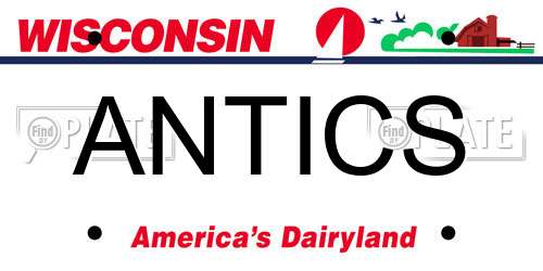 ANTICS Wisconsin License Plate