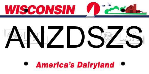 ANZDSZS Wisconsin License Plate