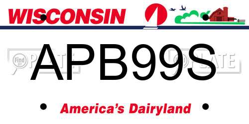 APB99S Wisconsin License Plate