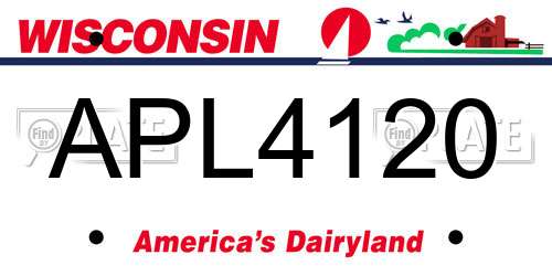 APL4120 Wisconsin License Plate