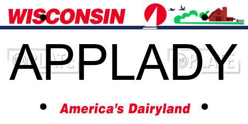 APPLADY Wisconsin License Plate