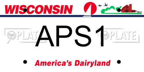 APS1 Wisconsin License Plate