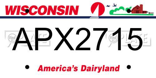 APX2715 Wisconsin License Plate